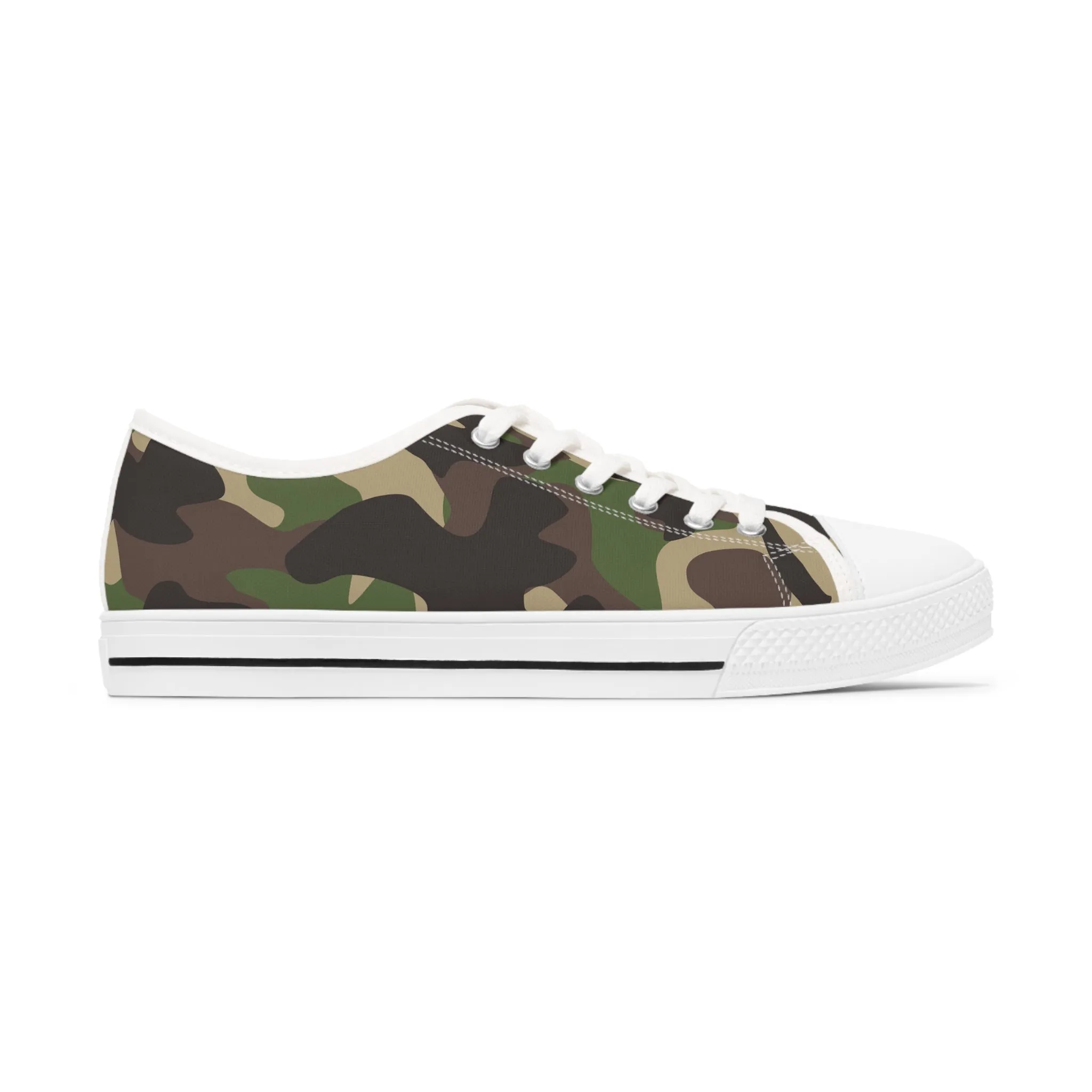 Traditional  Camo White  Women's Low Top Sneakers