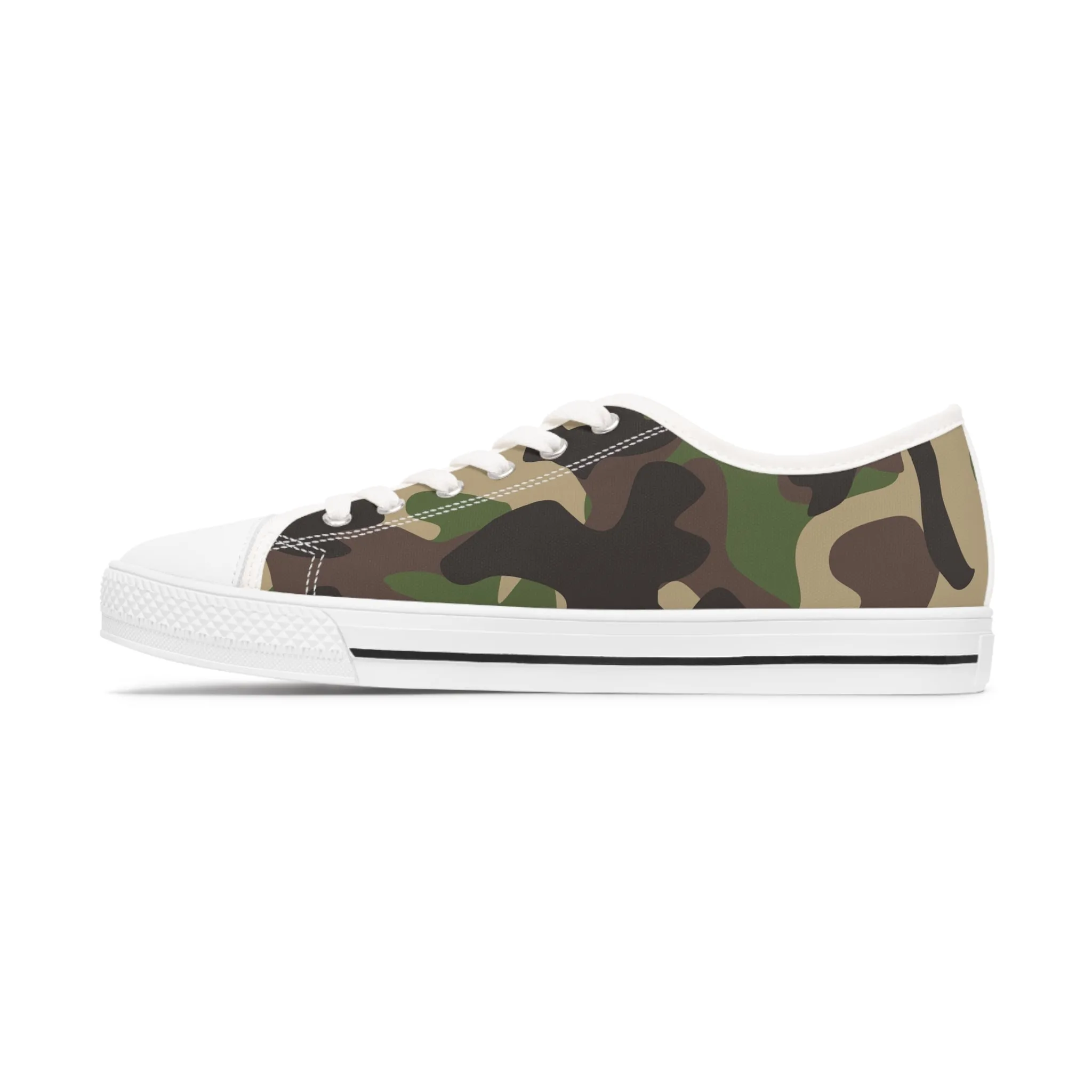 Traditional  Camo White  Women's Low Top Sneakers